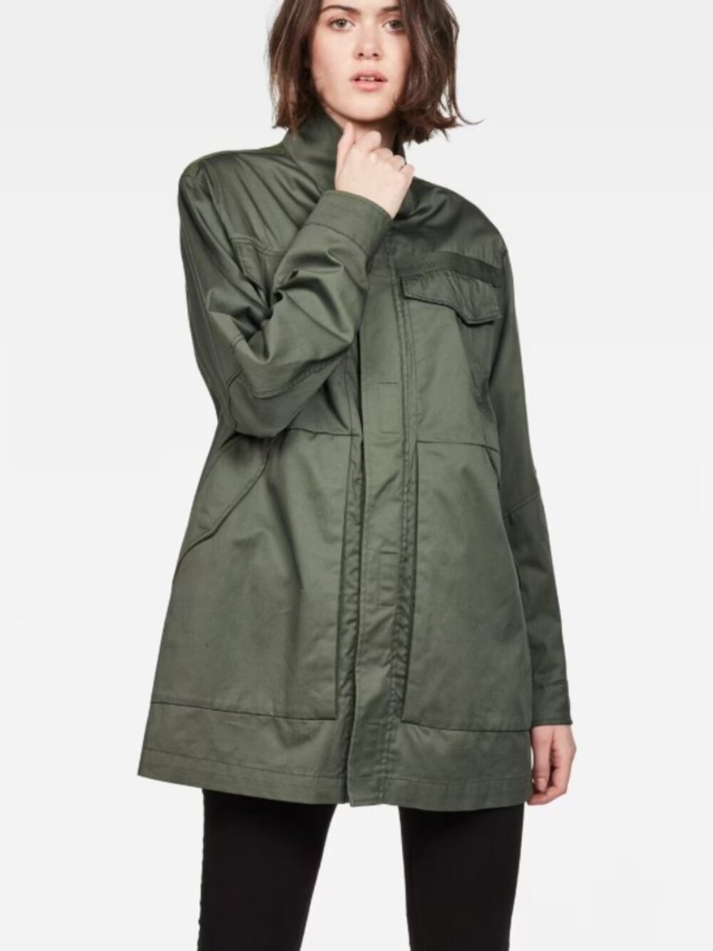 G-Star RAW Deline PST Green Cotton Field Jacket Women’s Large